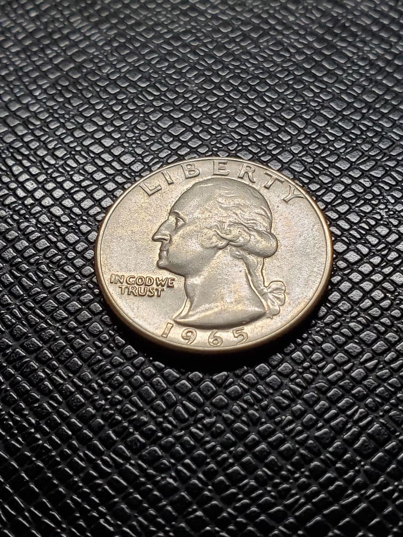 263.　極美品　1965年　アメリカ　ワシントン　クォーター　25セント
