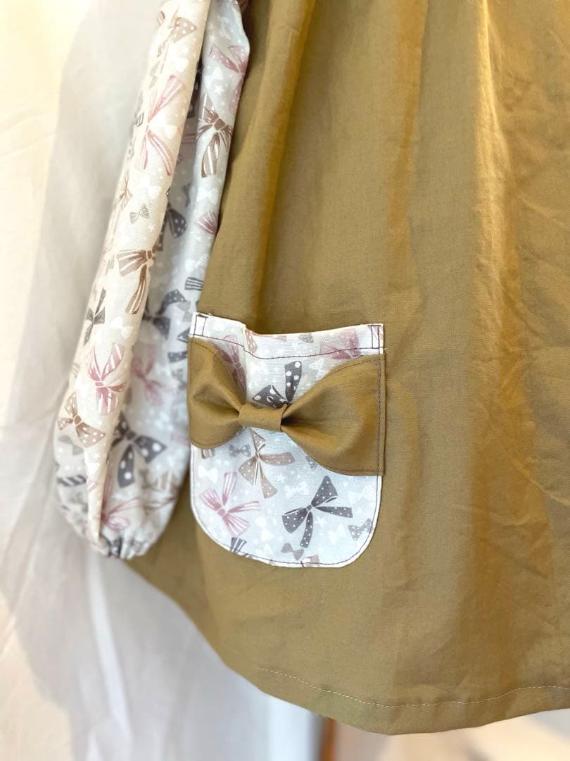 スモック　moca×ribbon  サイズ120