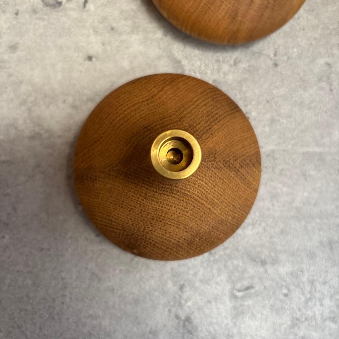 OVO Things オーク キャンドルホルダー 2個セット 木製 ろうそく