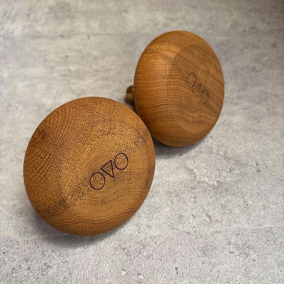 OVO Things オーク キャンドルホルダー 2個セット 木製 ろうそく