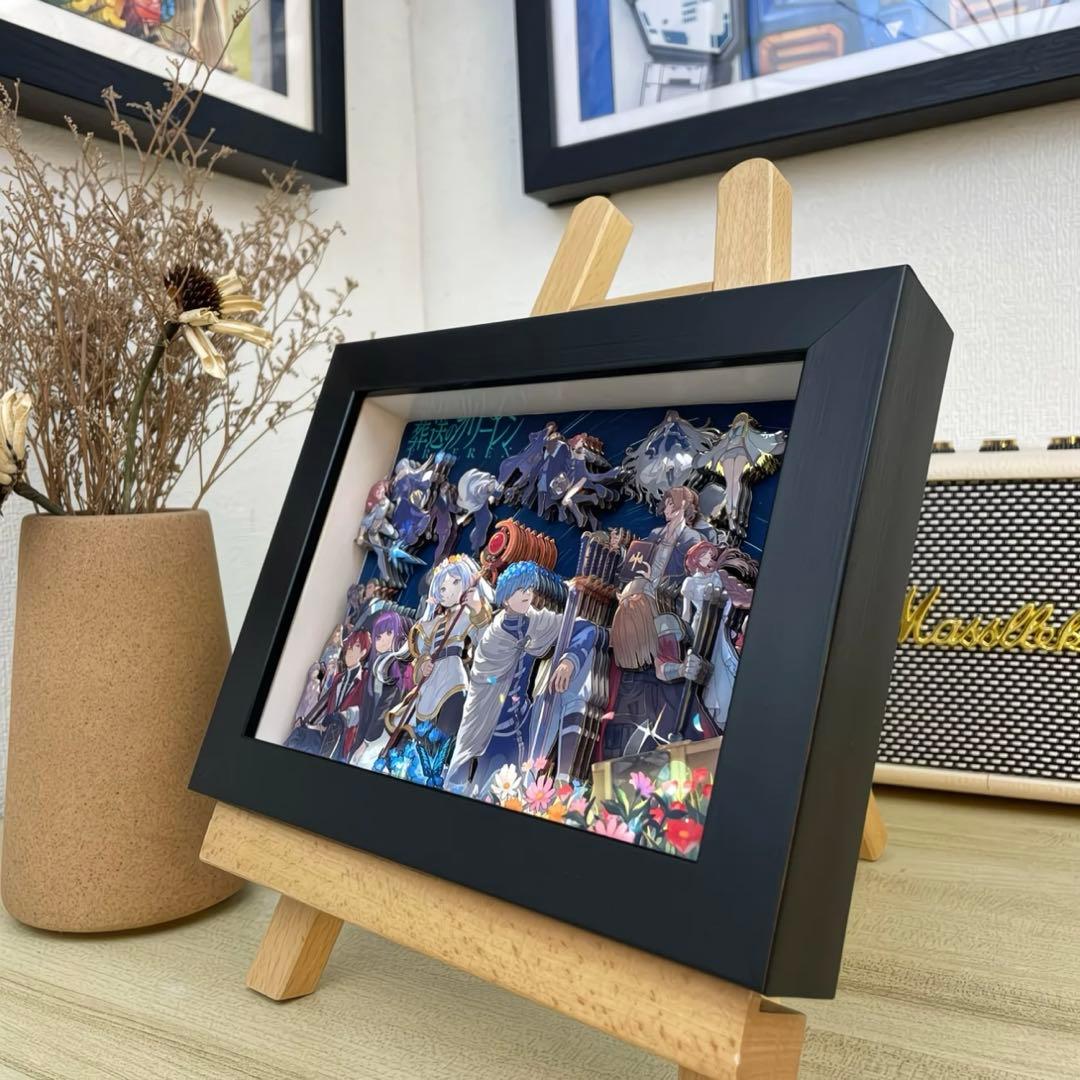激レア 葬送のフリーレン 3Dアート 立体画 額縁付 15.5×20.5サイズ