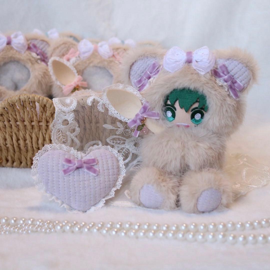 ⑧持てるよくまさん.10〜12cm/パープル❤︎おすわりぬい服 着ぐるみ