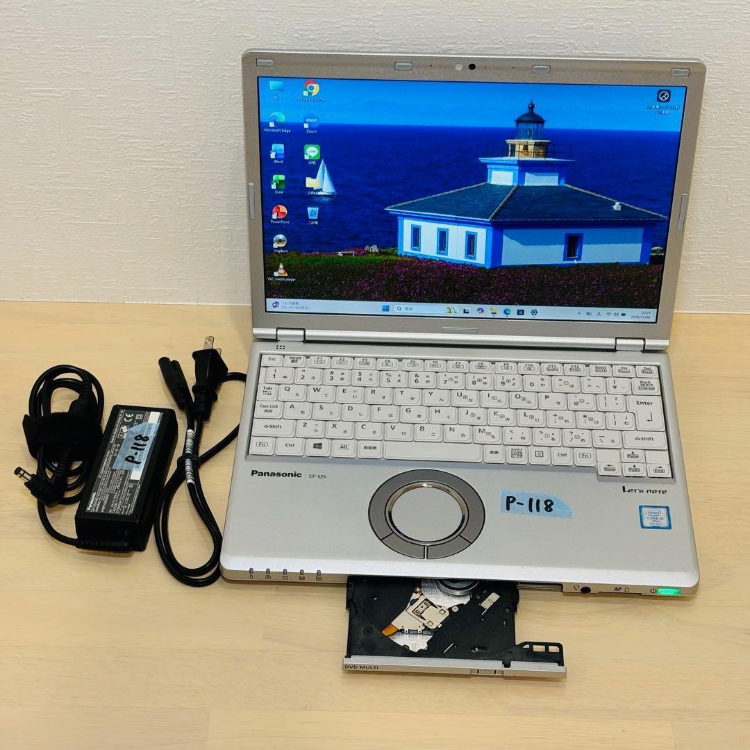 レッツノート PC Windows11 SSD DVD オフィス付き P-118