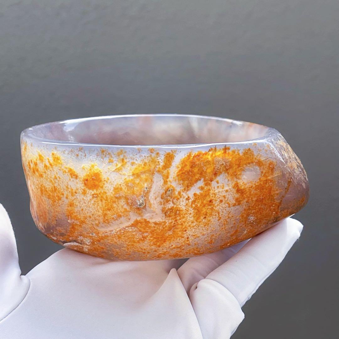 ★天然石★アゲート瑪瑙（メノウ ）ボウル♡コップ♡高透明度♡置物パワーストーン