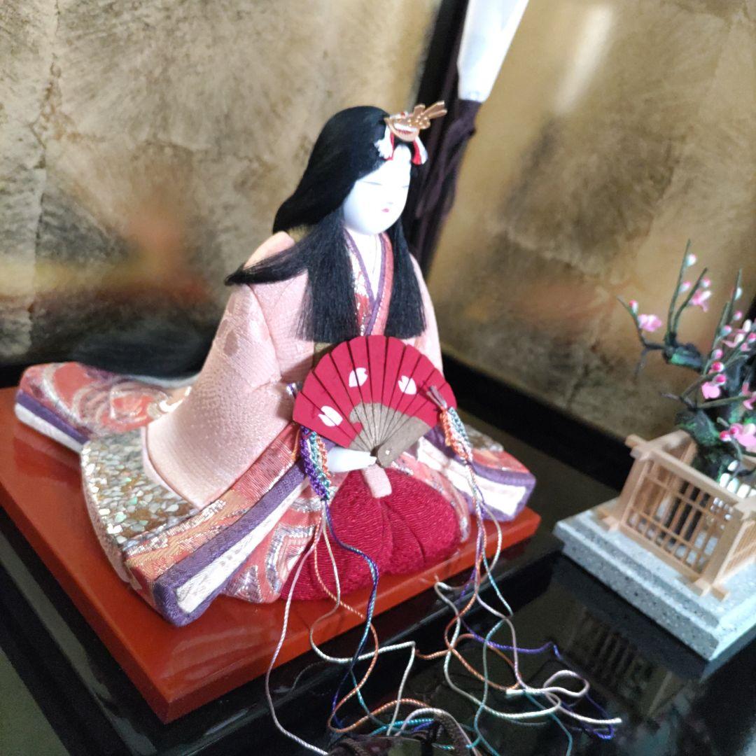 えいちゃん。雛人形 江戸木目込人形 親王飾り 貝殻細工風 高級衣装