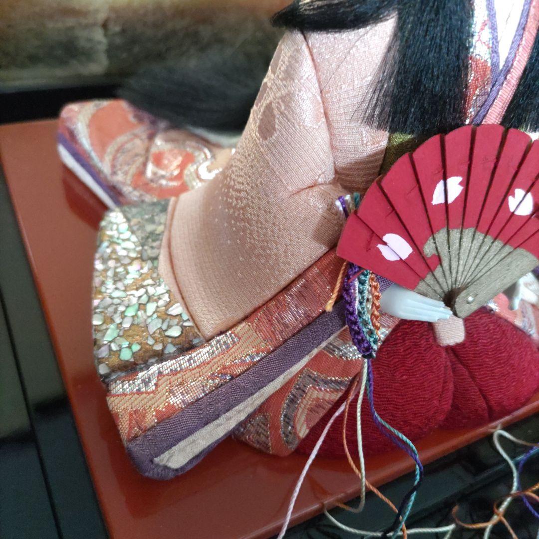 えいちゃん。雛人形 江戸木目込人形 親王飾り 貝殻細工風 高級衣装