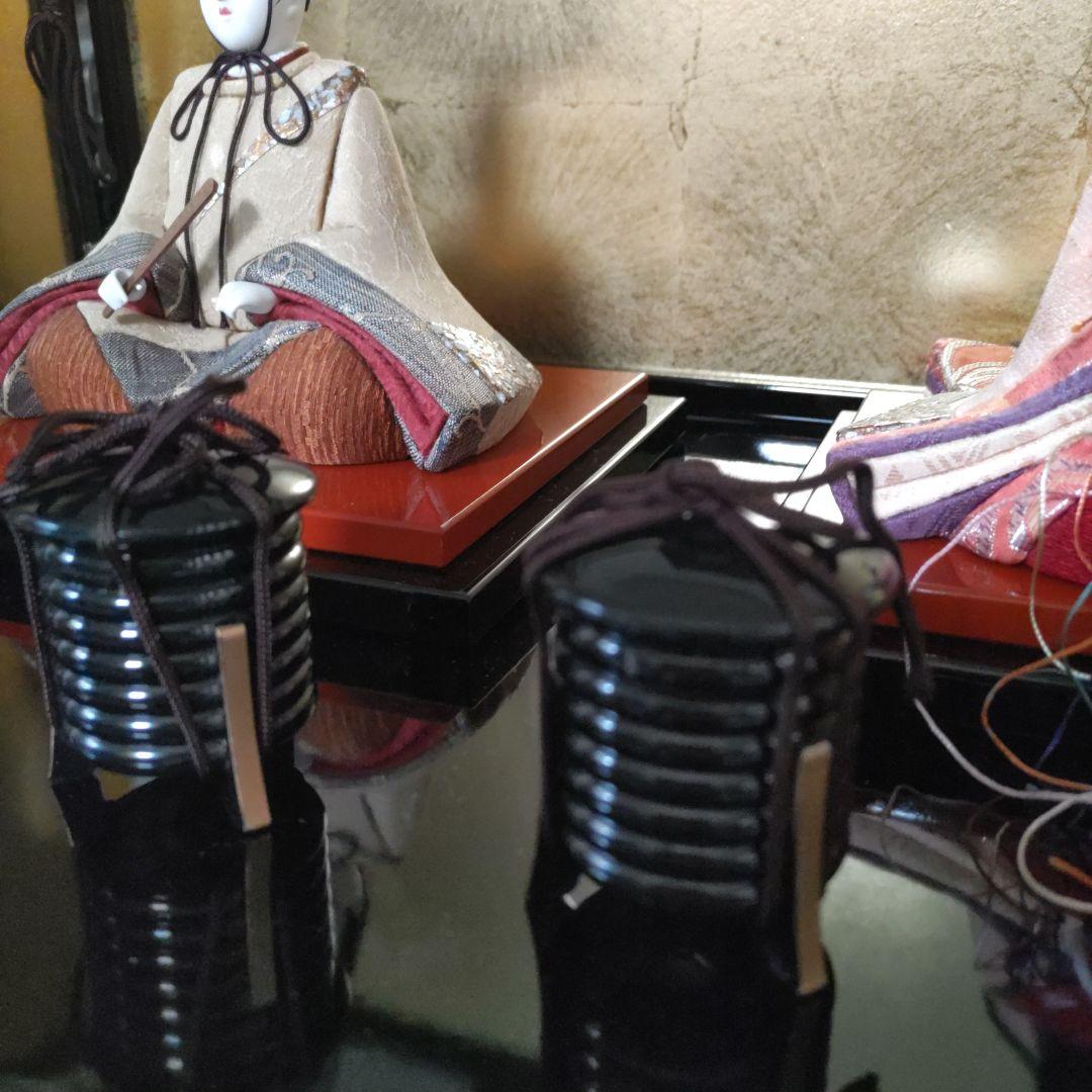 えいちゃん。雛人形 江戸木目込人形 親王飾り 貝殻細工風 高級衣装