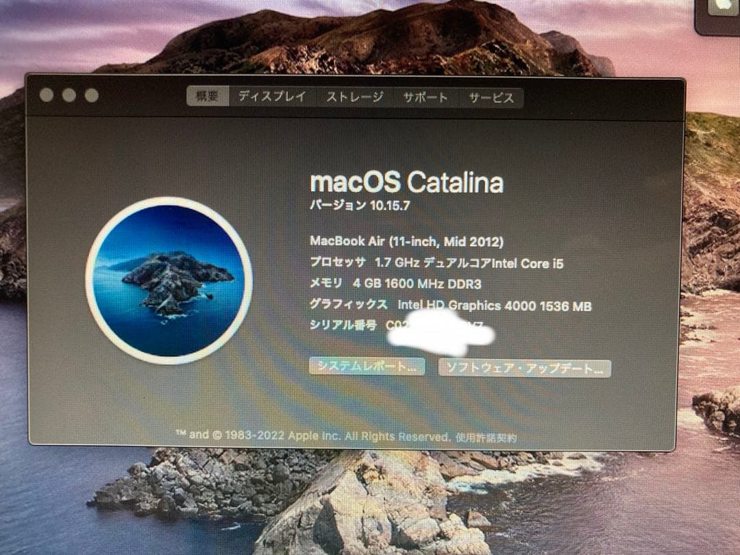 【DVDプレーヤーを付けます】Apple MacBook Air 2012年製