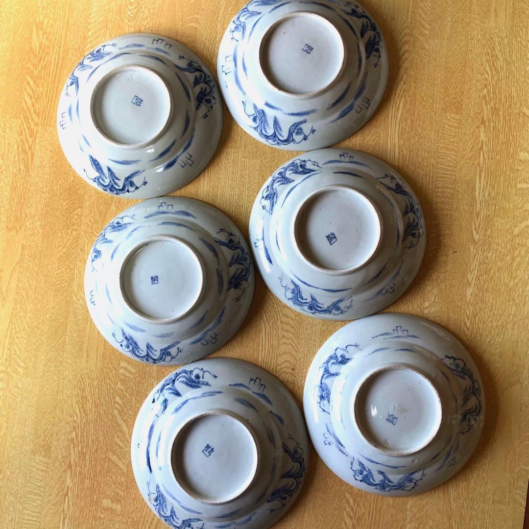 処分価格❗️骨董品　未使用　古伊万里【乾❗️】の窯 希少絵7寸