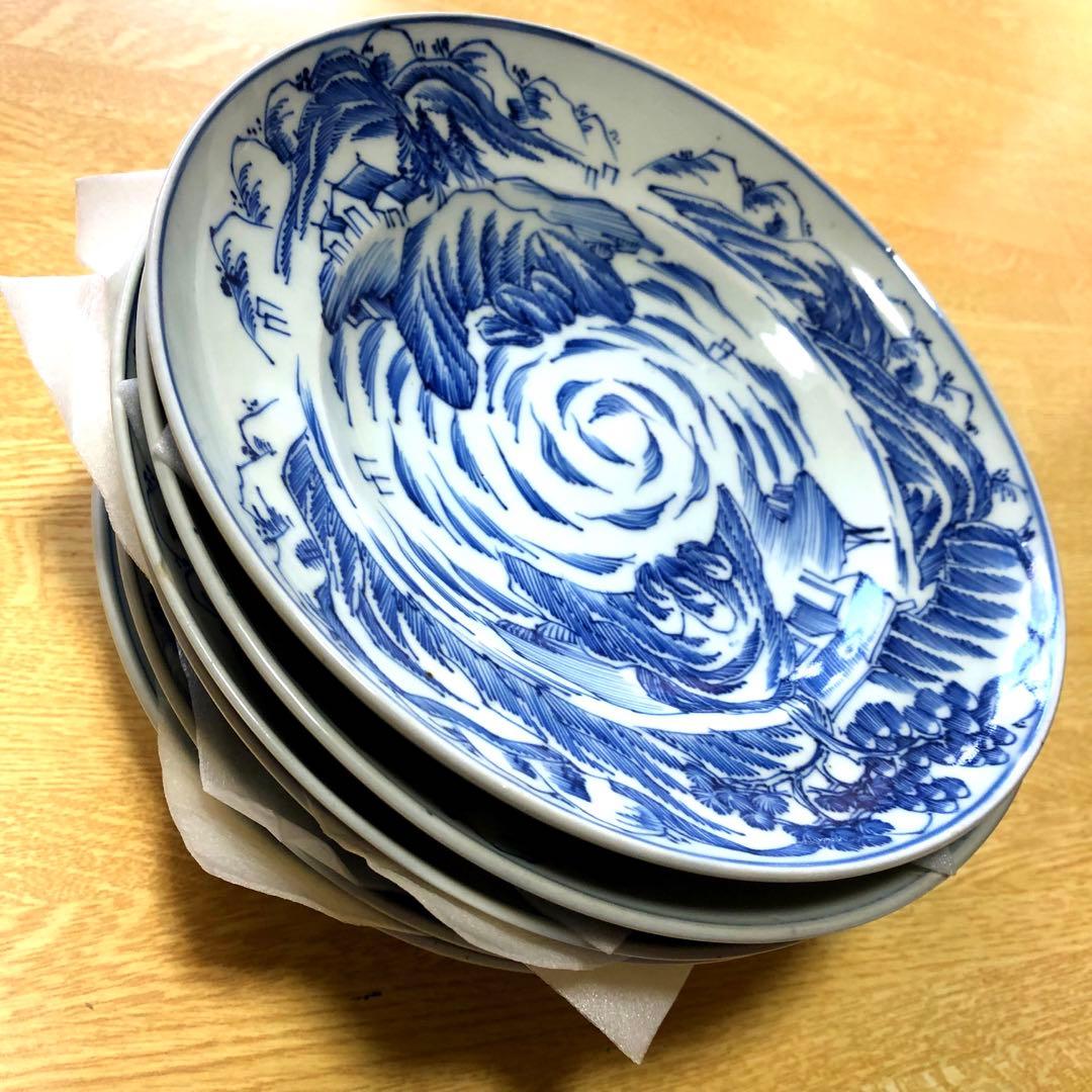 処分価格❗️骨董品　未使用　古伊万里【乾❗️】の窯 希少絵7寸