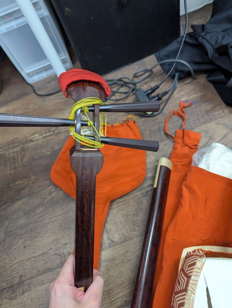 三味線 本体 ジャンク 皮破れあり 和楽器 弦楽器 現状品 部品取り可