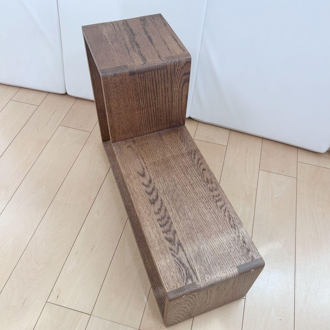 【希少】オープンシェルフ　オーク無垢材　タモ材　ウッドラック　L型　天然木