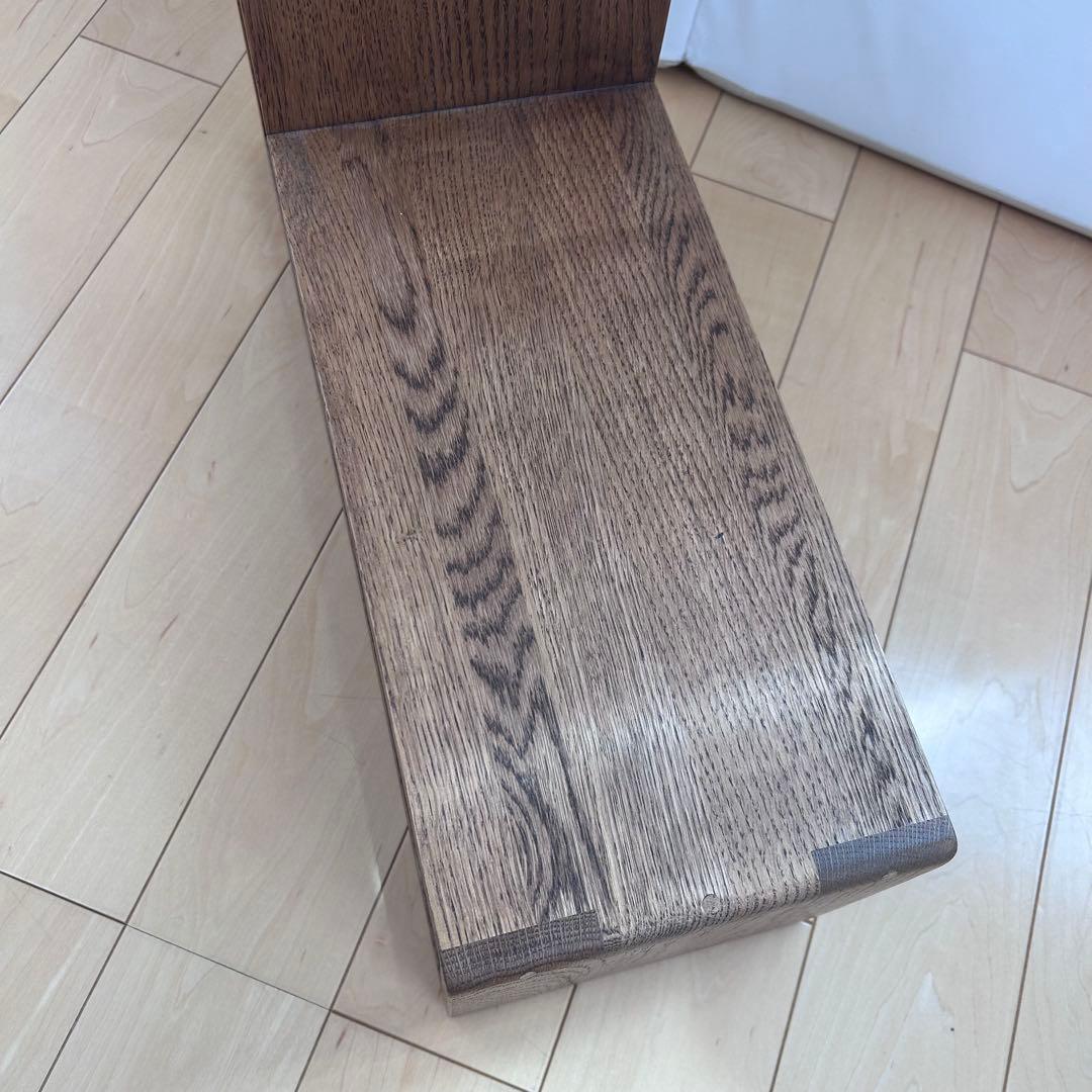 【希少】オープンシェルフ　オーク無垢材　タモ材　ウッドラック　L型　天然木