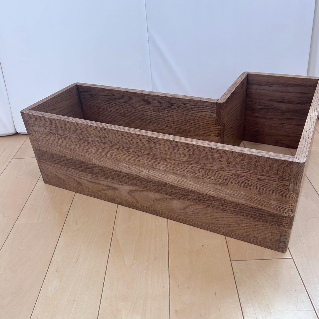 【希少】オープンシェルフ　オーク無垢材　タモ材　ウッドラック　L型　天然木