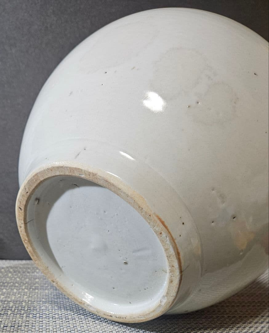 江戸時代　古伊万里　白磁　大徳利　壺 花入れ　オブジェ　高さ 約35.2cm