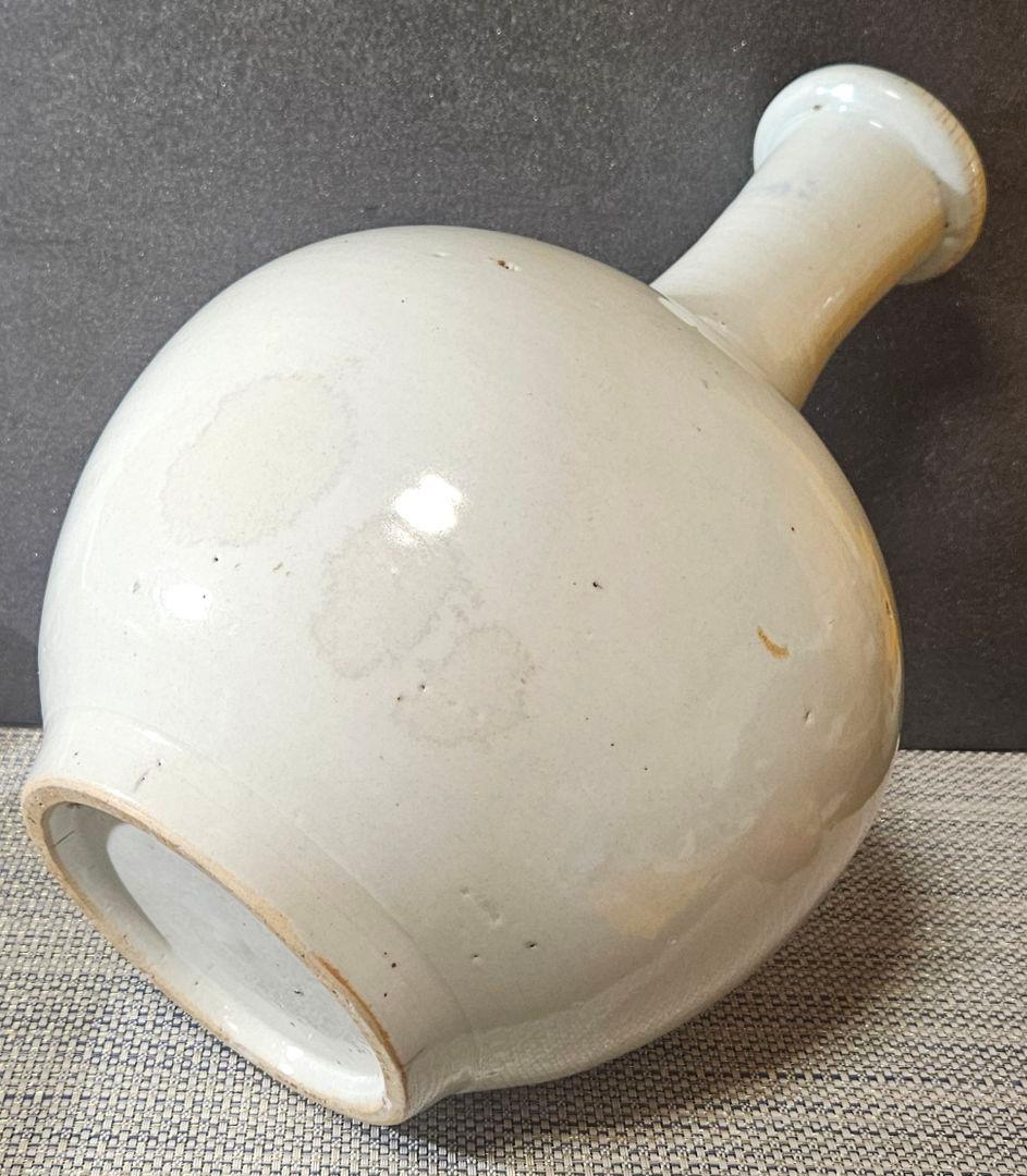 江戸時代　古伊万里　白磁　大徳利　壺 花入れ　オブジェ　高さ 約35.2cm