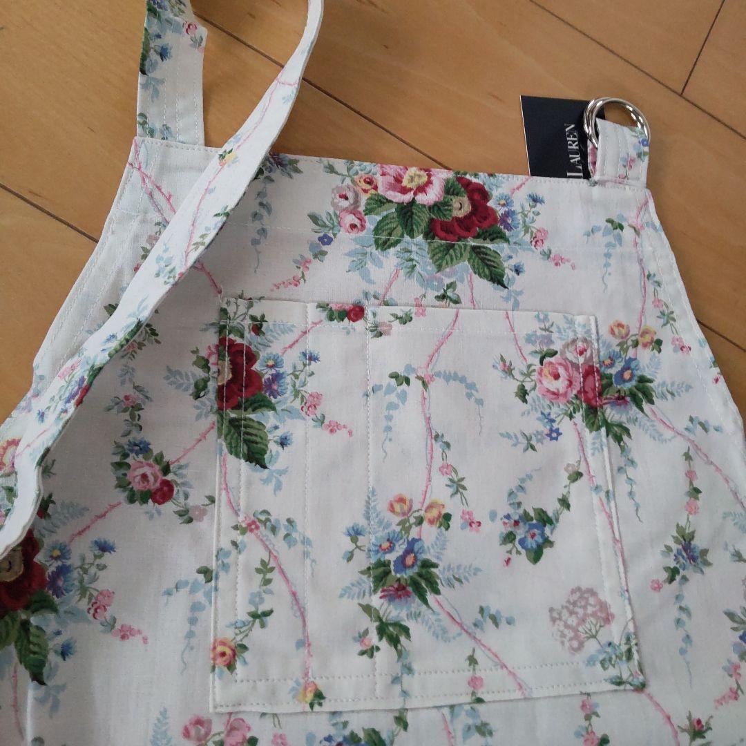 Ralph Lauren 花柄多機能ポケット付きエプロン 未使用タグ付き