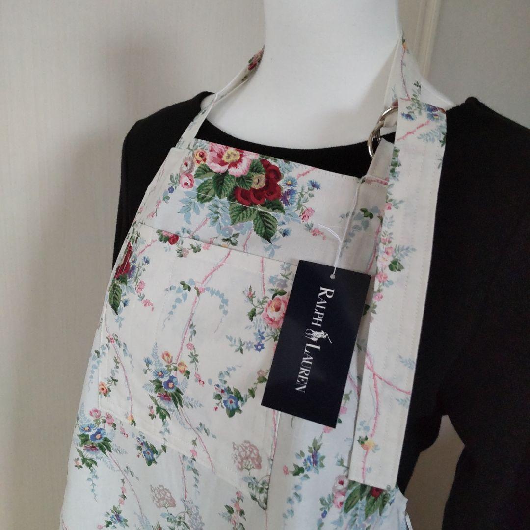 Ralph Lauren 花柄多機能ポケット付きエプロン 未使用タグ付き