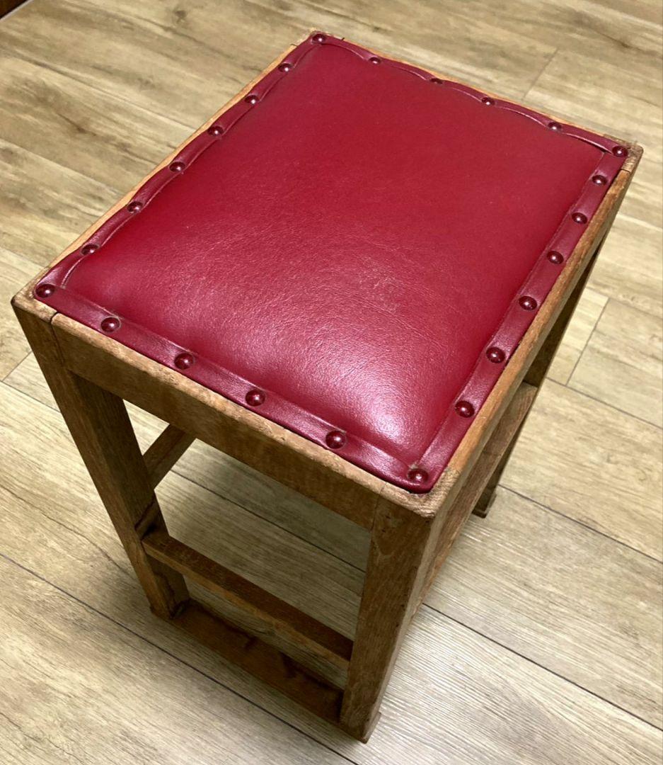 東京椅子　ヴィンテージ　レザースツール