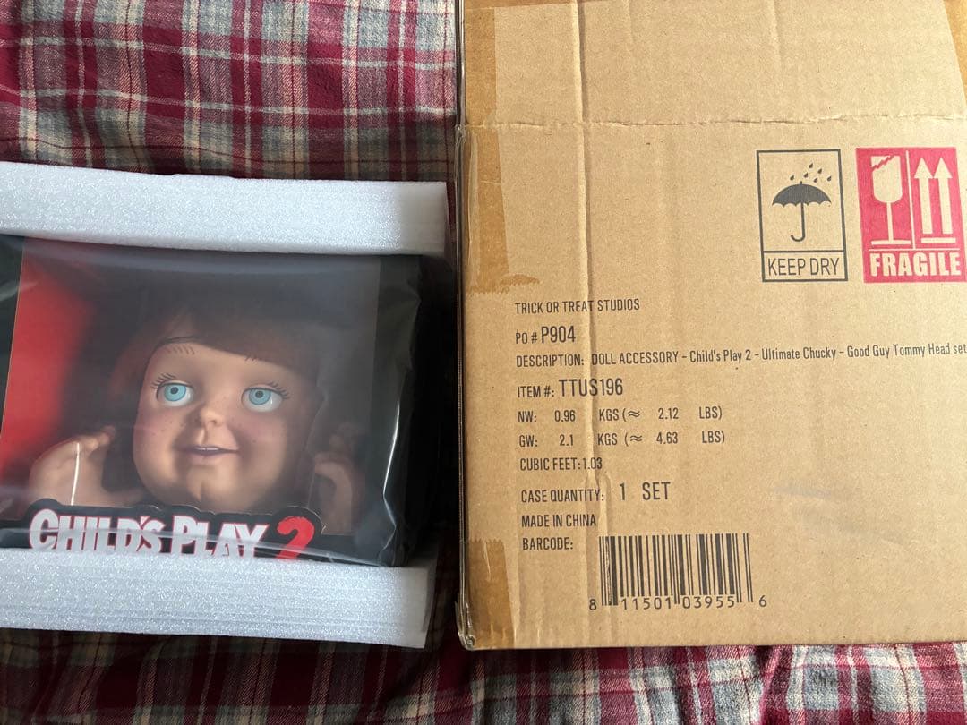 チャイルドプレイ アルティメット チャッキー トミー ヘッド＆ハンド 等身大