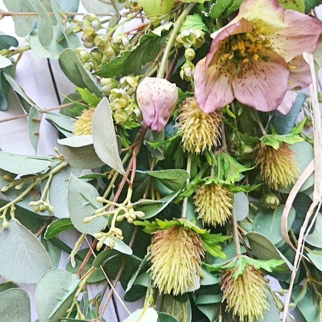 クリスマスローズのスワッグ