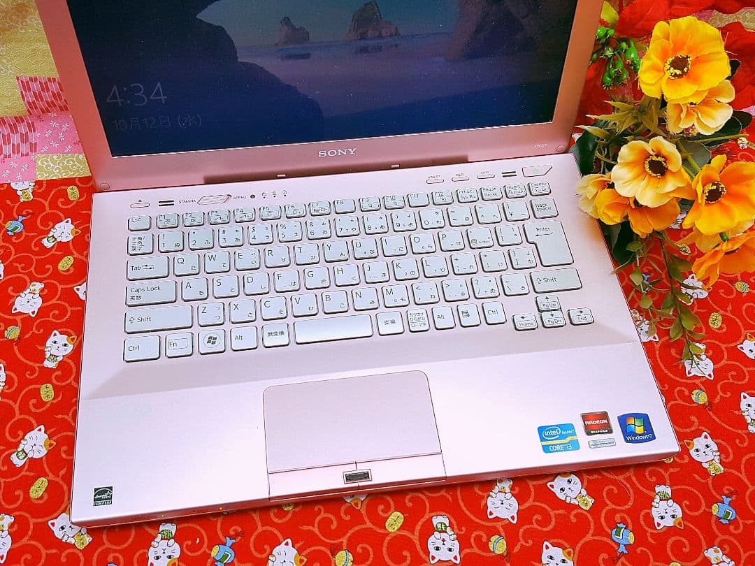 ピンク色小型ノート/カメラ/最新Win10搭載！DVD焼き/その他ソフト多数