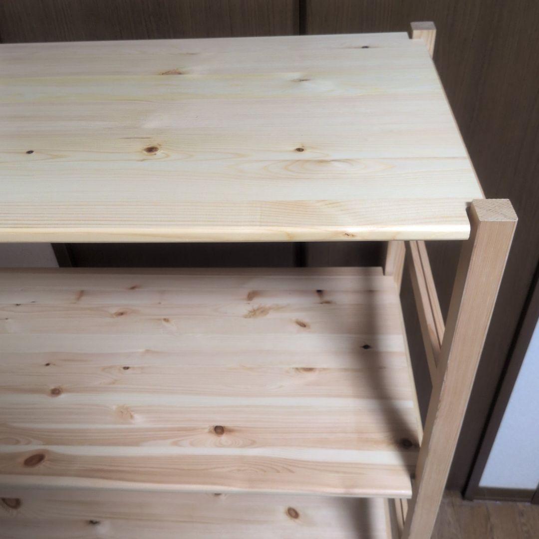 MUJI 無印良品　パイン材ユニットシェルフ 4段