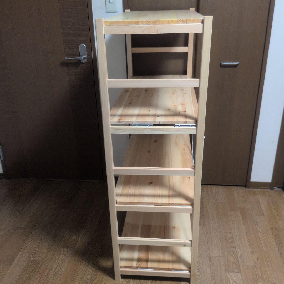 MUJI 無印良品　パイン材ユニットシェルフ 4段