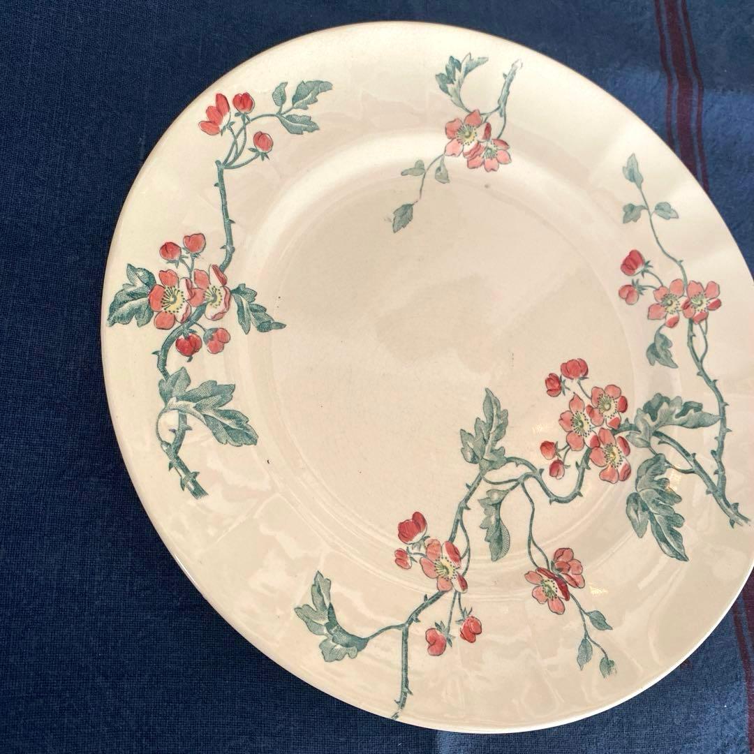 ロンシャン　Longchamp　平皿プレートフランスアンティーク　花