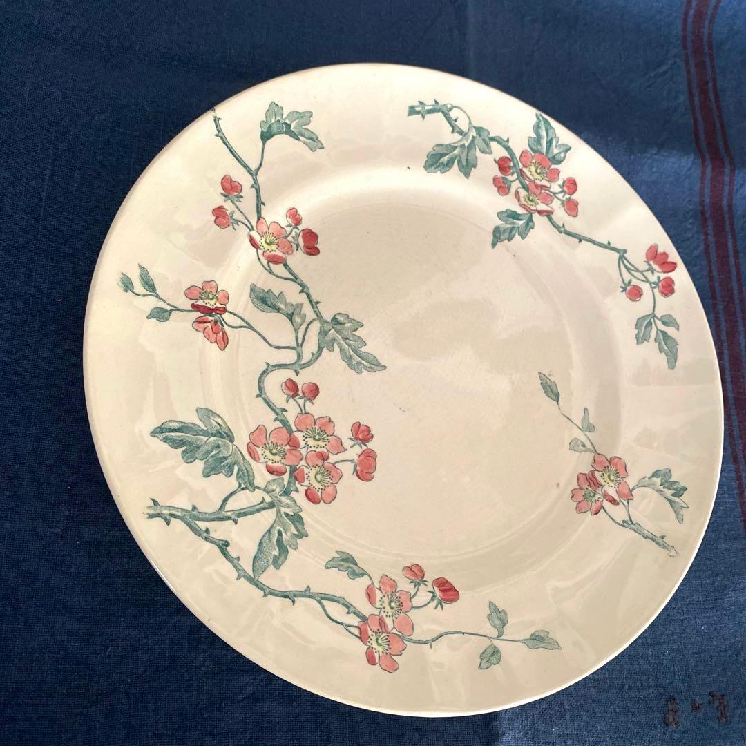 ロンシャン　Longchamp　平皿プレートフランスアンティーク　花