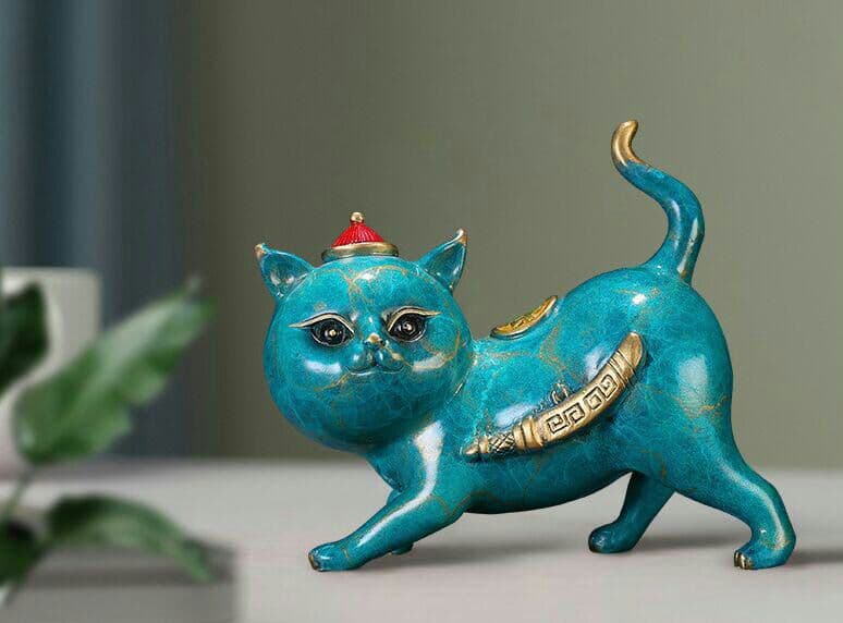 車載、家の装飾、純銅猫の車の置物