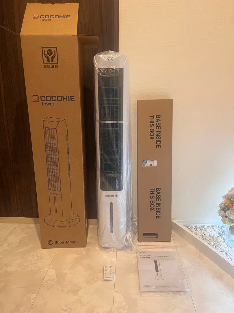 【新品】ここひえタワーT2 扇風機　スリム　ミストクーラー　正規品