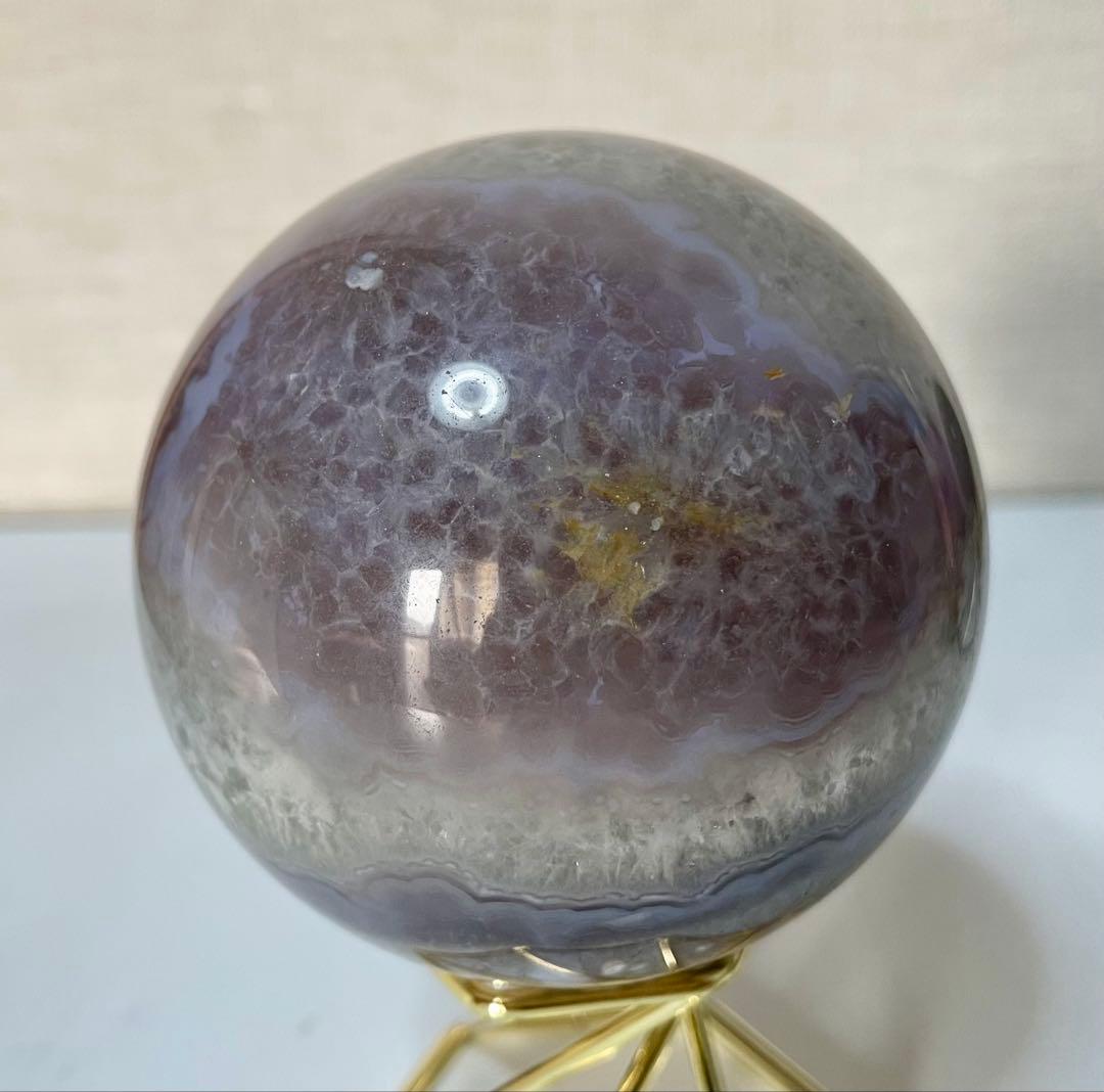 グリーンフラワーアゲート クリスタル共生 水晶 グリーン 結晶 幸運 スフィア