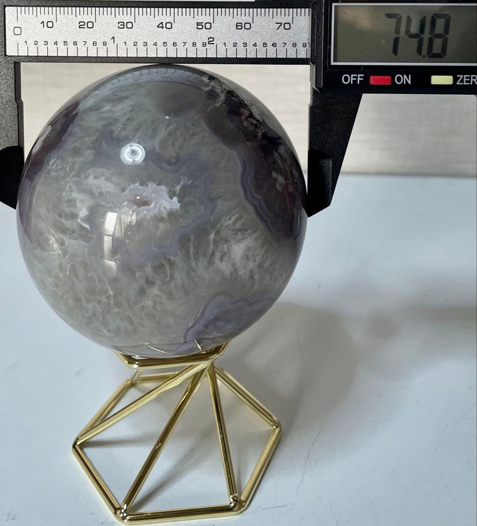 グリーンフラワーアゲート クリスタル共生 水晶 グリーン 結晶 幸運 スフィア