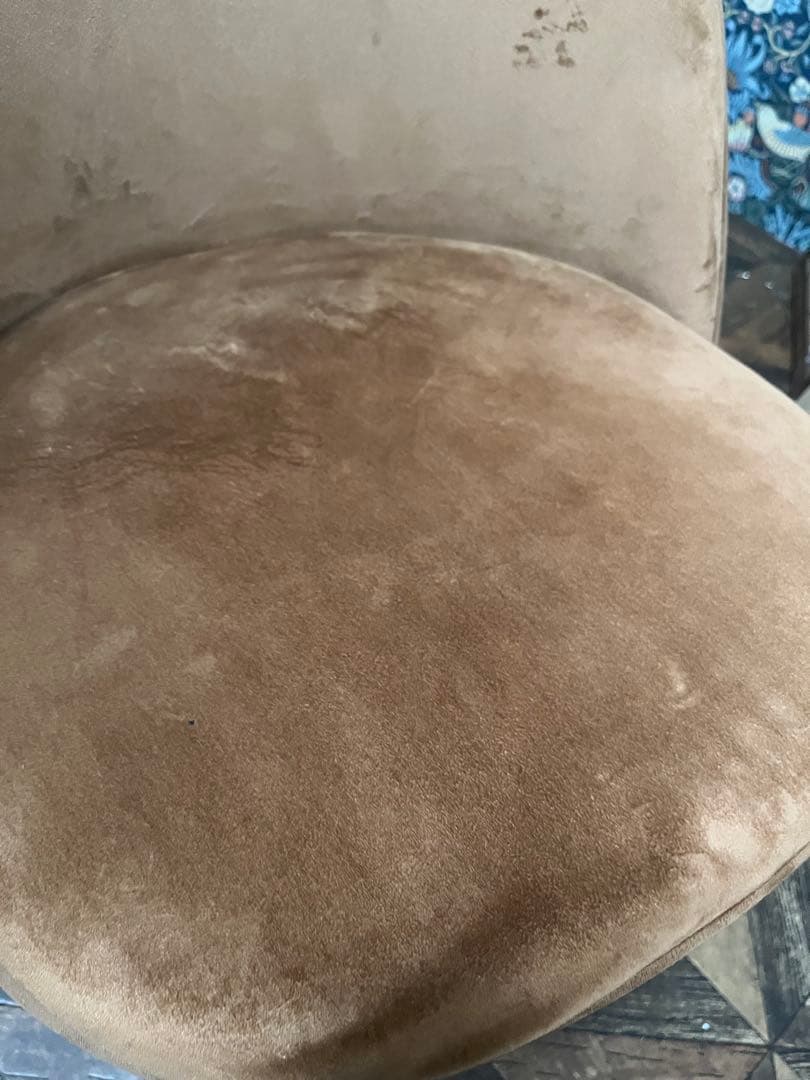 ベルベット 椅子 インテリア 北欧 チェアー ブラウン 茶色