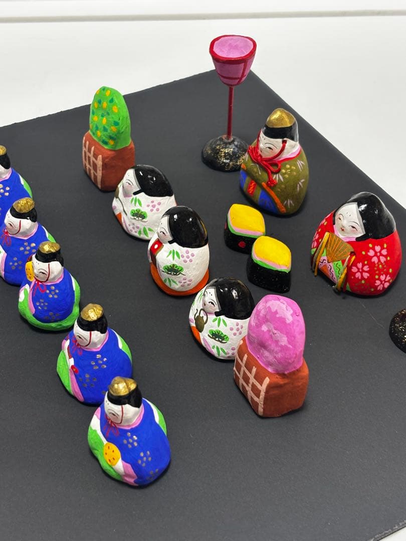 津屋崎人形　五代目　原田半蔵　雛人形　土人形