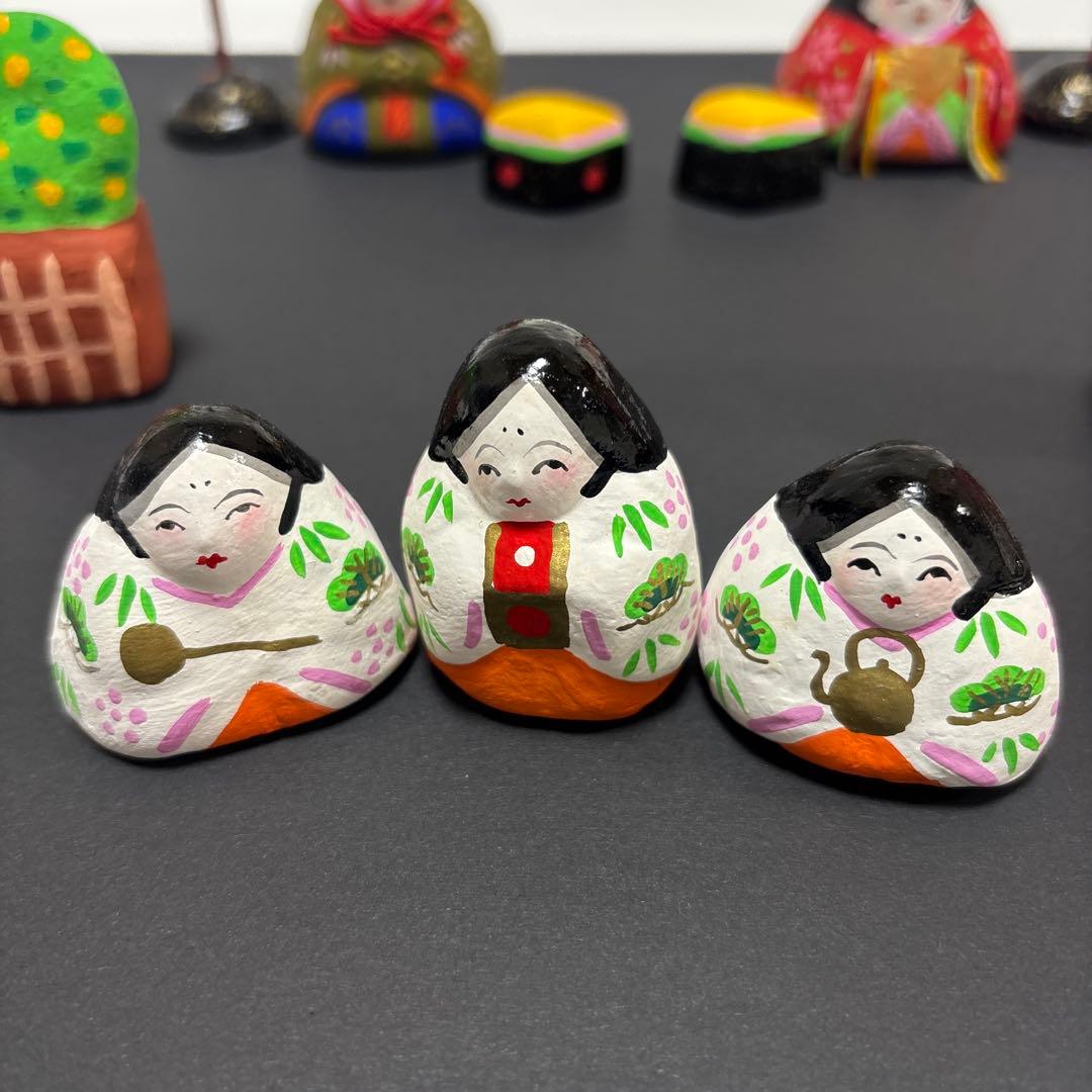 津屋崎人形　五代目　原田半蔵　雛人形　土人形