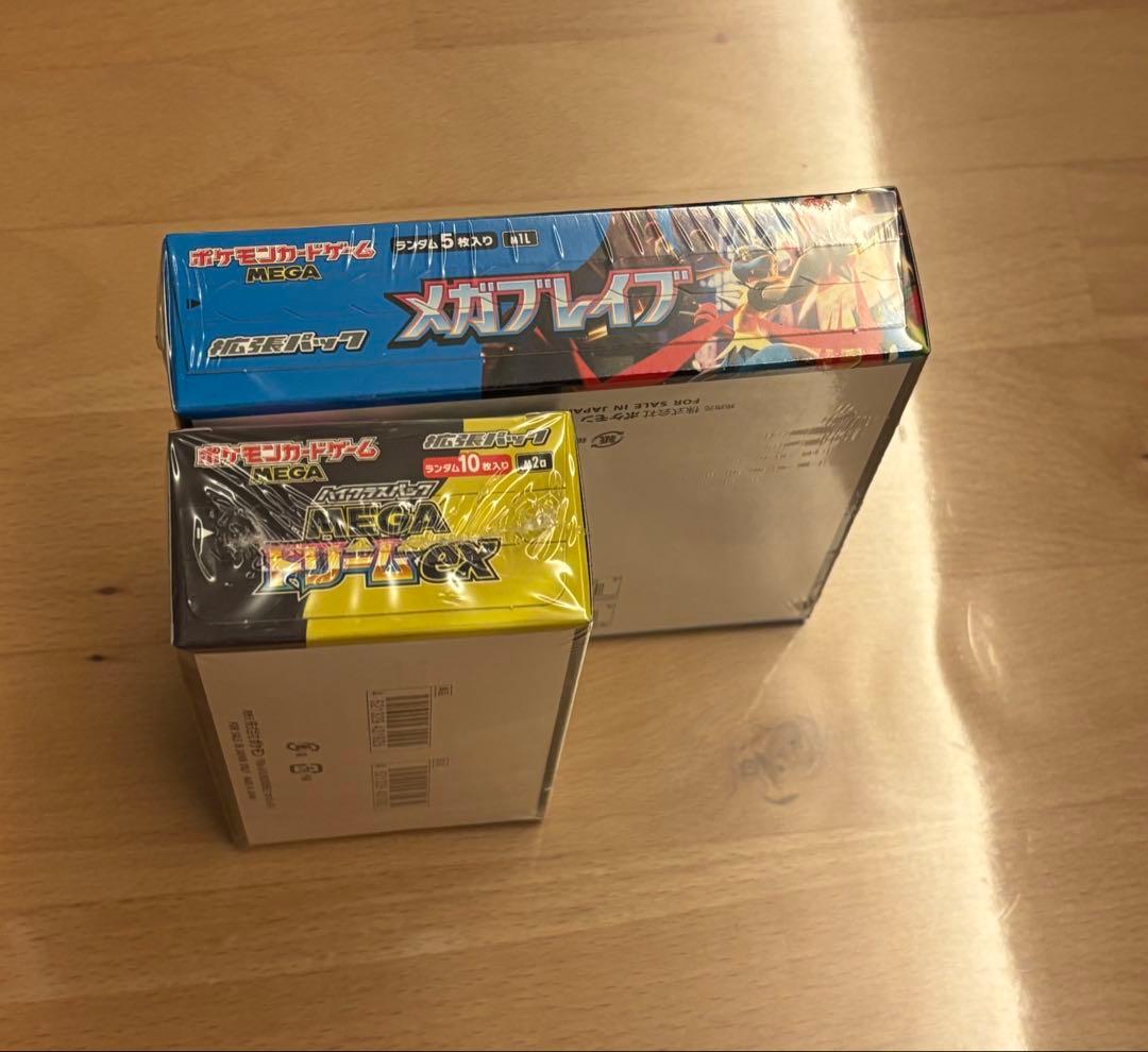 ア*ス様 ポケモンカード　メガドリーム&メガブレイブシュリンク付き未開封セット