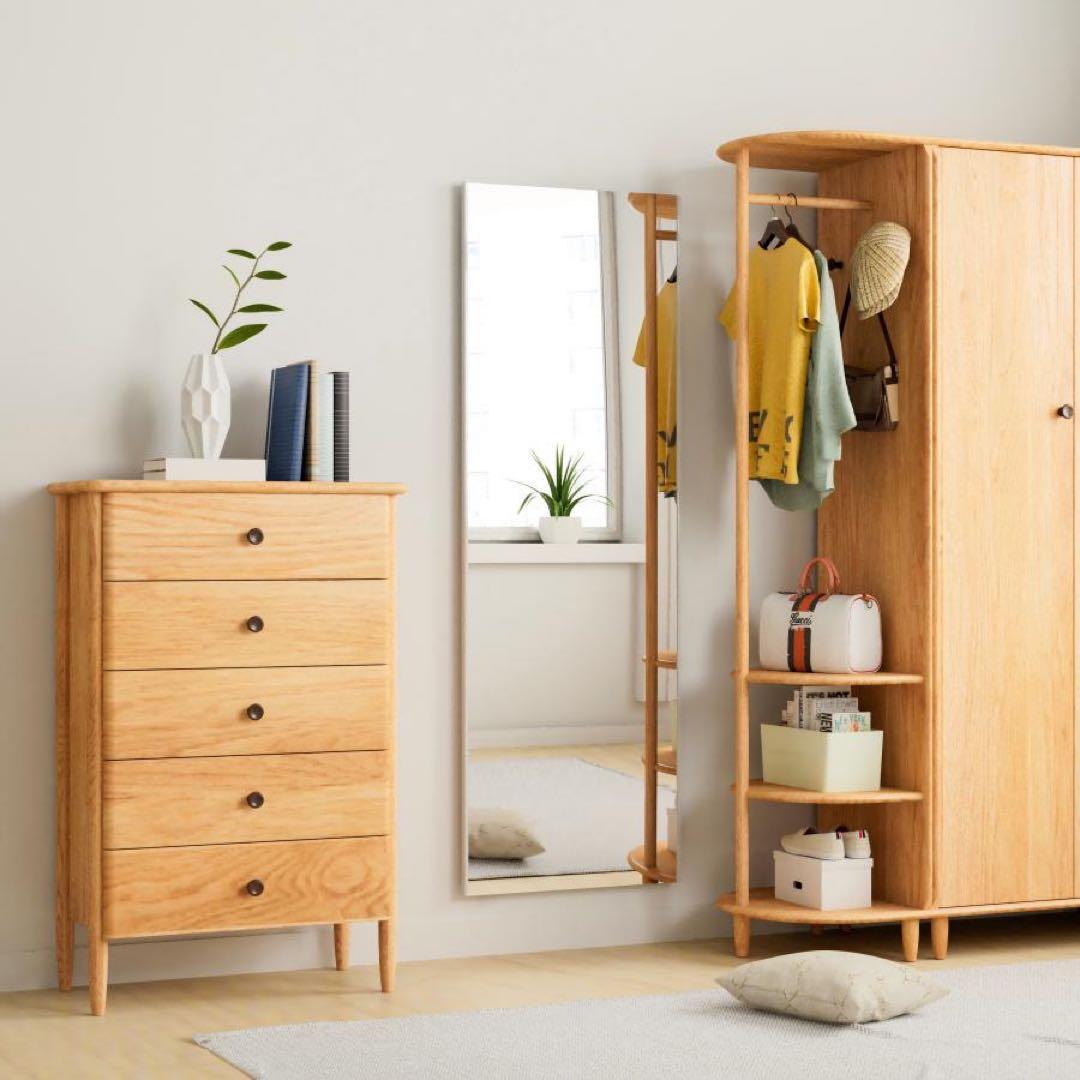 【新品】ゴールド 壁掛け 姿見ミラー 全身鏡 40x145cm 防災 地震対策