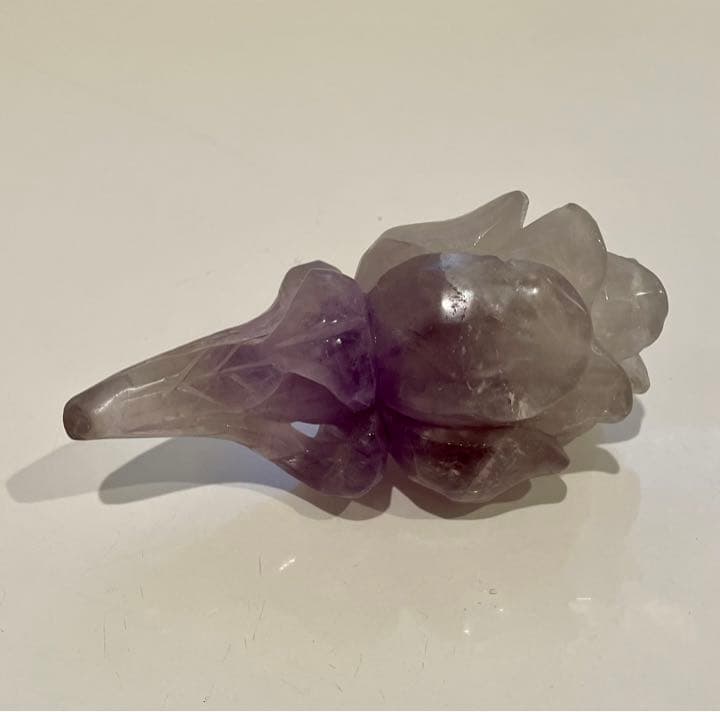 アメジストのお花 バラ 天然石 クリスタル 紫水晶 フラワー 幸運パワーストーン