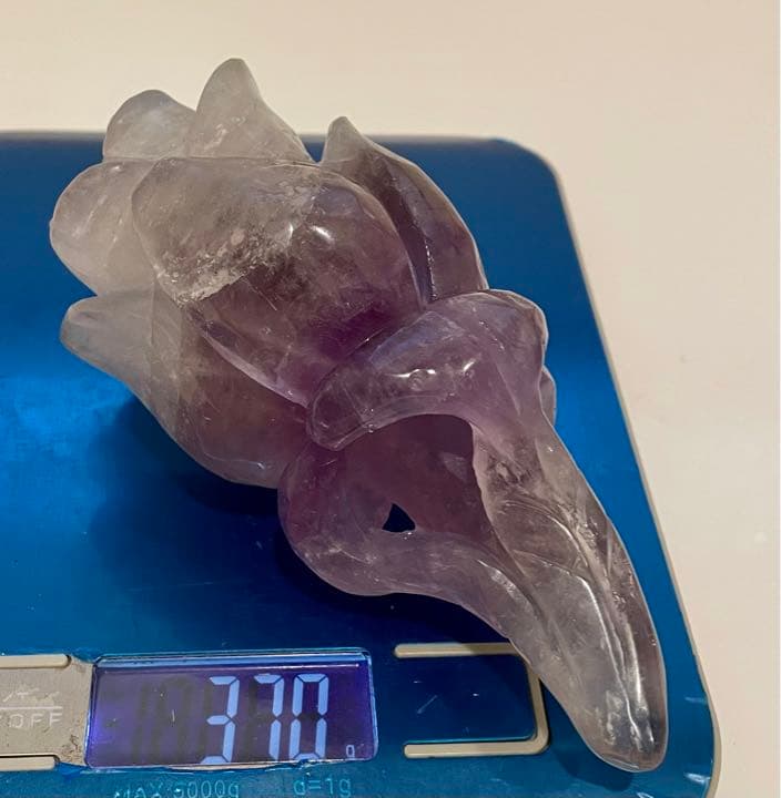 アメジストのお花 バラ 天然石 クリスタル 紫水晶 フラワー 幸運パワーストーン