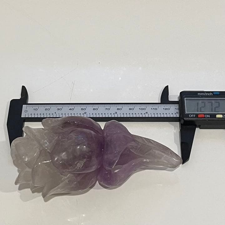 アメジストのお花 バラ 天然石 クリスタル 紫水晶 フラワー 幸運パワーストーン