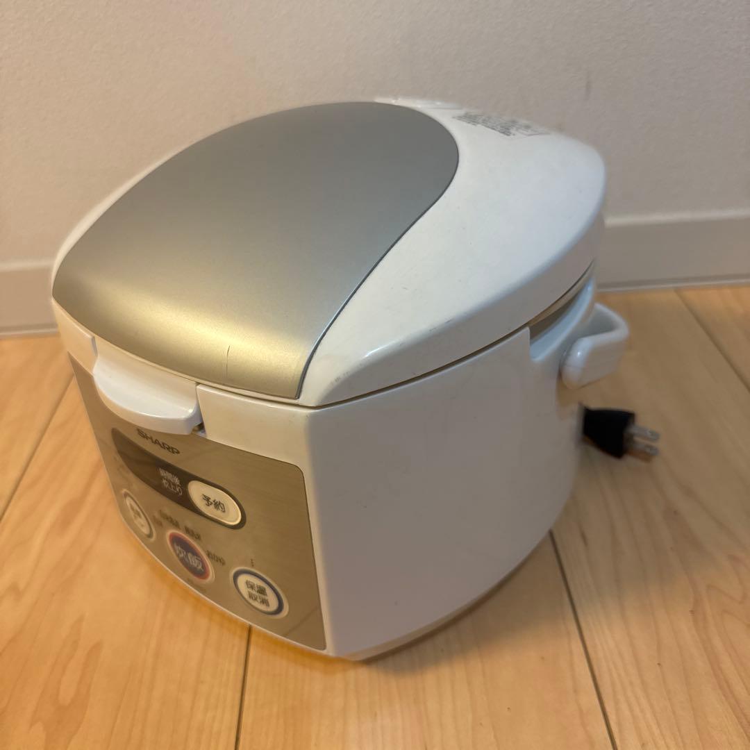 SHARP 炊飯器 予約機能付き ホワイト/シルバー