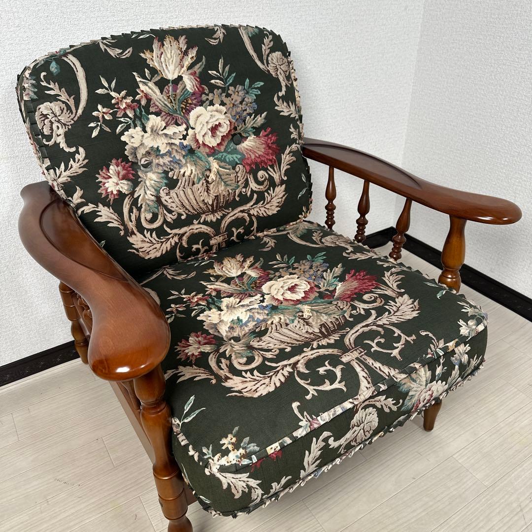 【展示品】極美品 カリモク コロニアル 1人掛けソファ アームチェア i1※