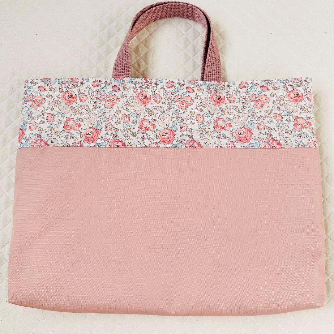 Sappy　ハンドメイド　レッスンバッグ　女の子　ピンク　花柄　体操着入れ