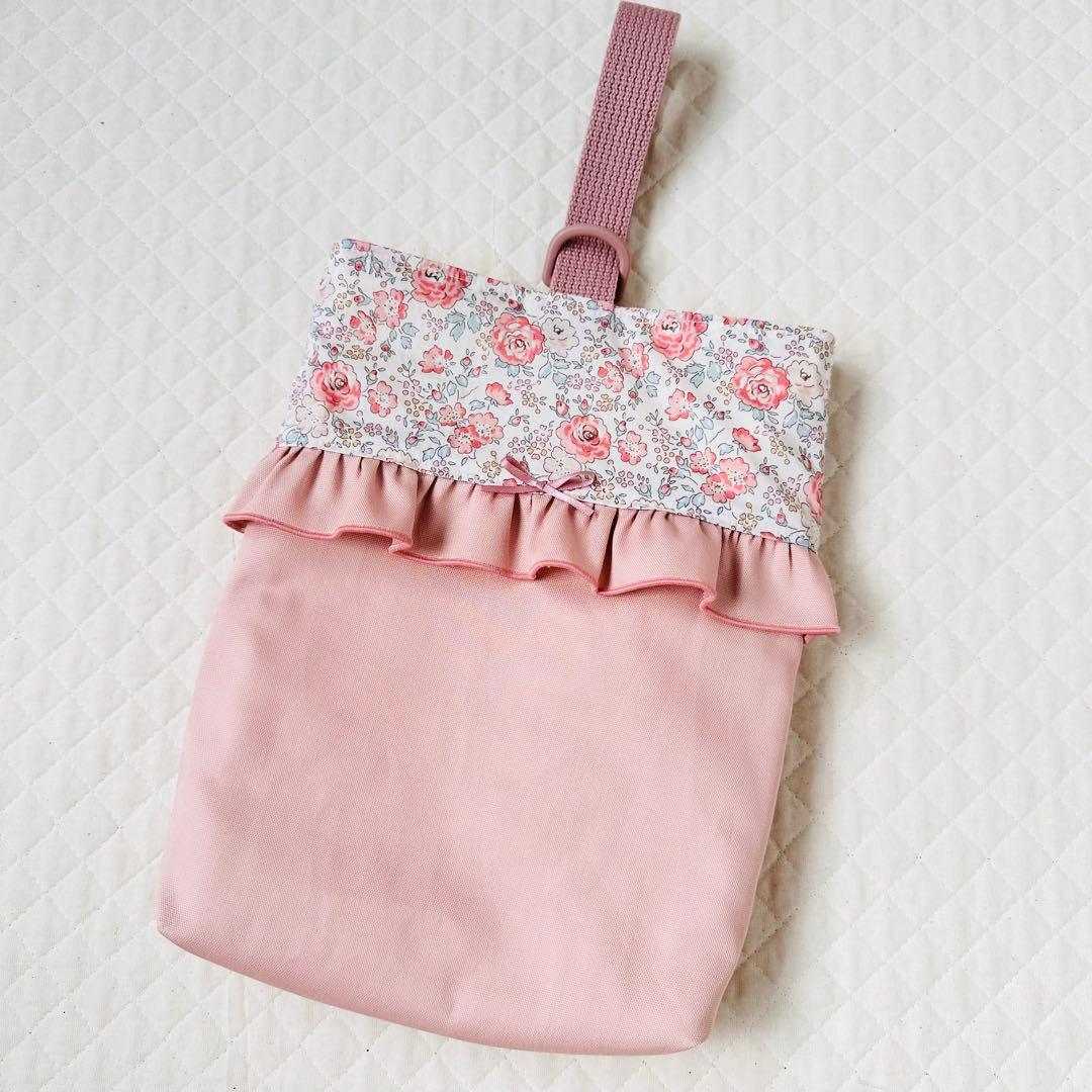 Sappy　ハンドメイド　レッスンバッグ　女の子　ピンク　花柄　体操着入れ