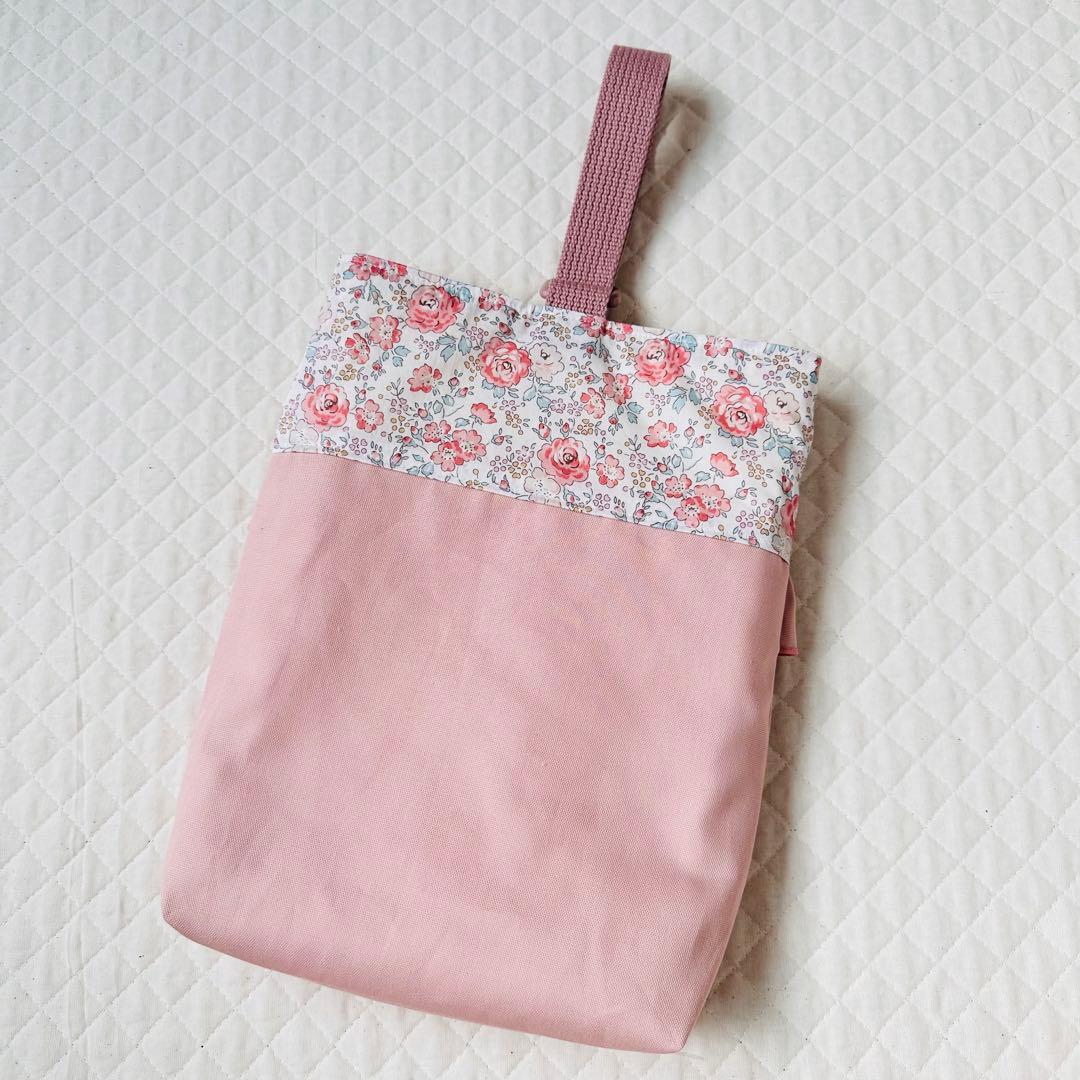 Sappy　ハンドメイド　レッスンバッグ　女の子　ピンク　花柄　体操着入れ
