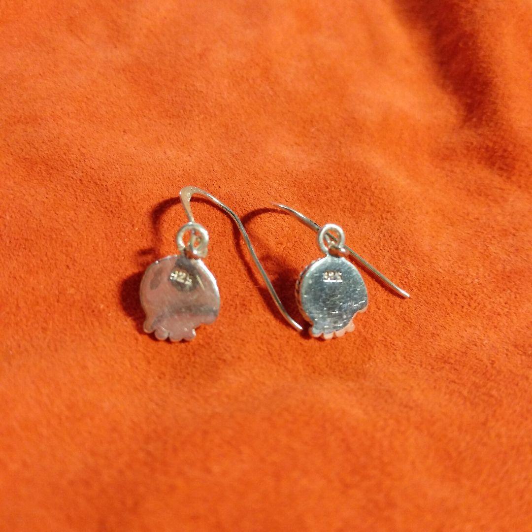 インディアンジュエリー　ハンドメイド製　オパール　silverピアス