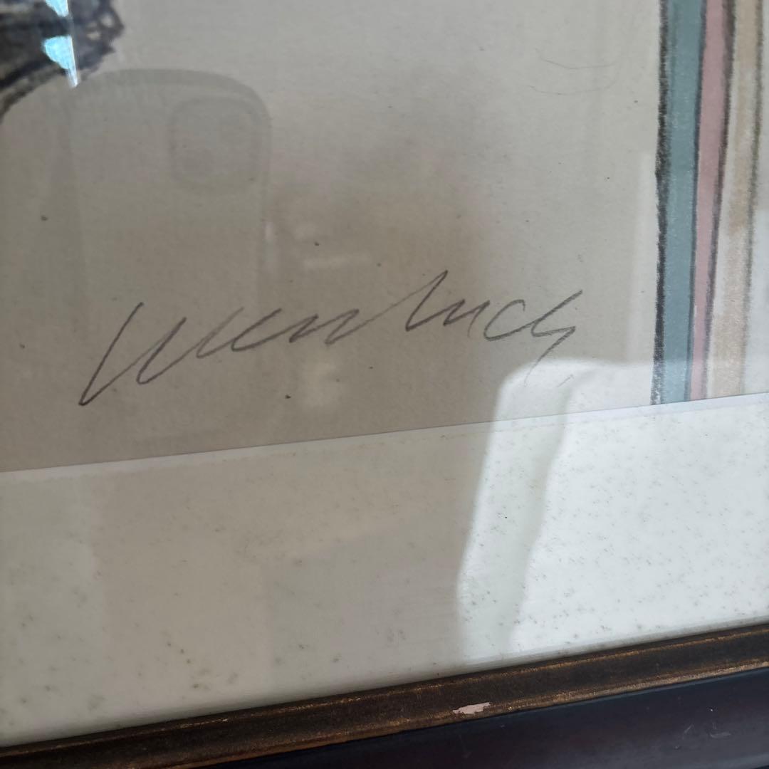 リトグラフ　ロデオ舞台への入口　約95.5×75.5 　クロード　ワイズバッシュ