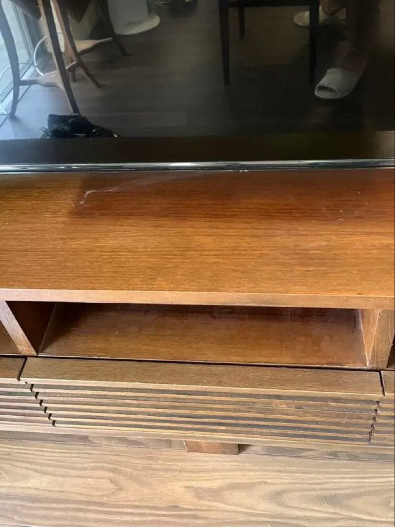 こちら引き取り価額です。 ダークブラウン 木製 テレビ台 大型対応